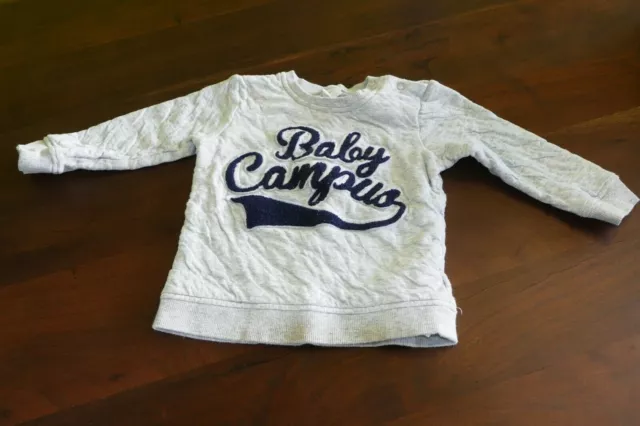 Baby Pulli Sweatshirt Shirt Oberteil H&M Gr. 86 Hellgrau
