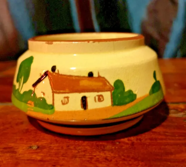 Watcombe Torquay Motto Ware Hand-Painted Sugar Bowl