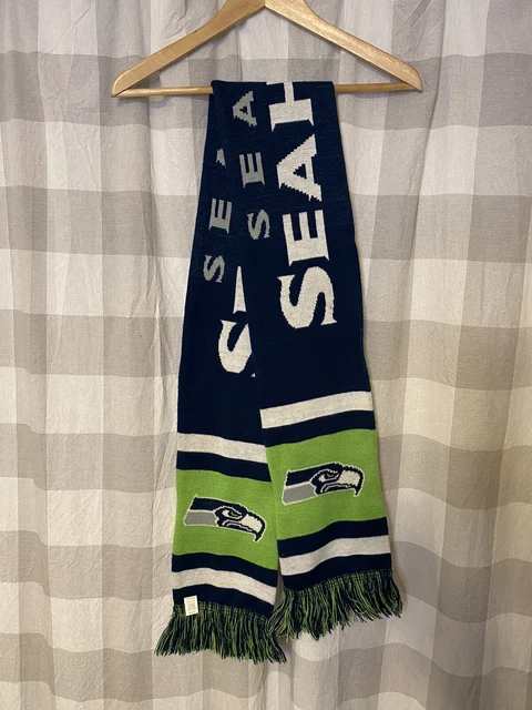 Seattle Seahawks Acrylic Knit Double Sided Scarf NFL