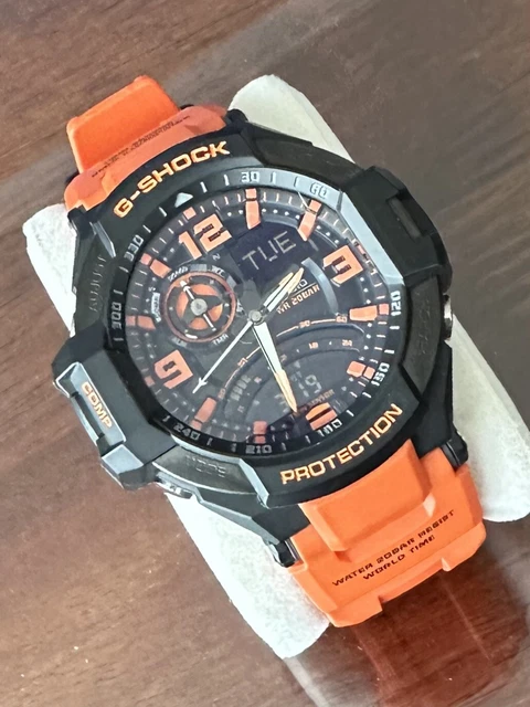 CASIO G-SHOCK GRAVITYMASTER GA-1000 Neon Illuminator. Rescue Orange. £ ...
