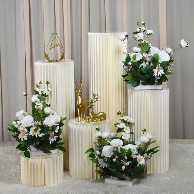 40/60/80/100cm Round Plinth Cylinder Pedestal Wedding Cake Flower Display Stand