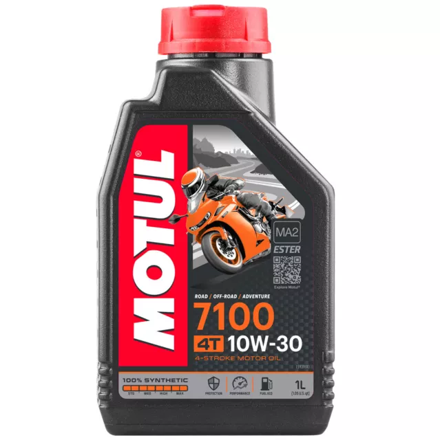 Aceite Motor Moto MOTUL 7100 4T 10W30 100% Sintético Ester MA2 - 1 Litro Lt
