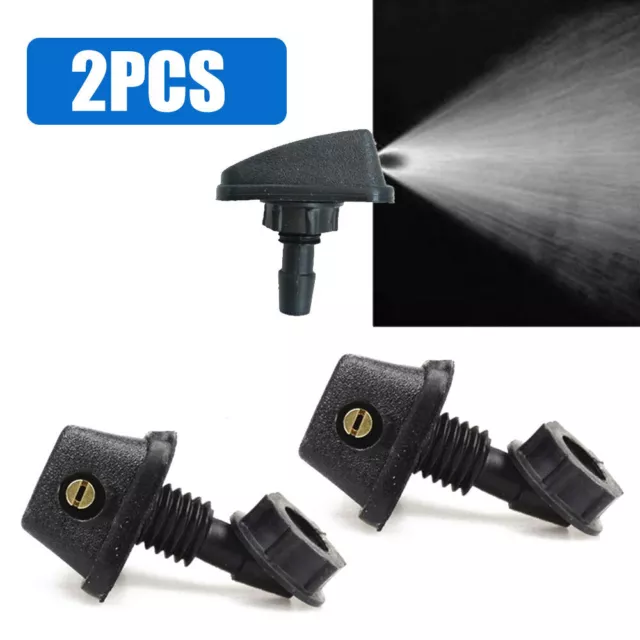 2Pcs Auto Fan-shaped Nozzles Windscreen Water Spray Jets Washer Car Accessories