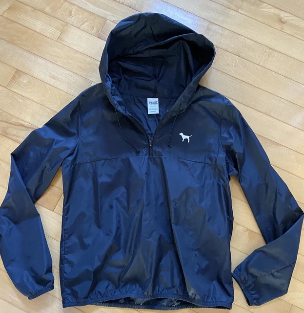 Victorias Secret PINK Windbreaker hooded Rain Jacket Half zip