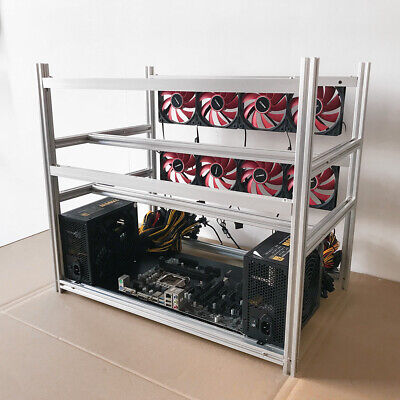 12 GPU Rig Estrazione Open Air Telaio COMPUTER CASE CON 6 Ventilatore Miner Rig ethereum ETH 