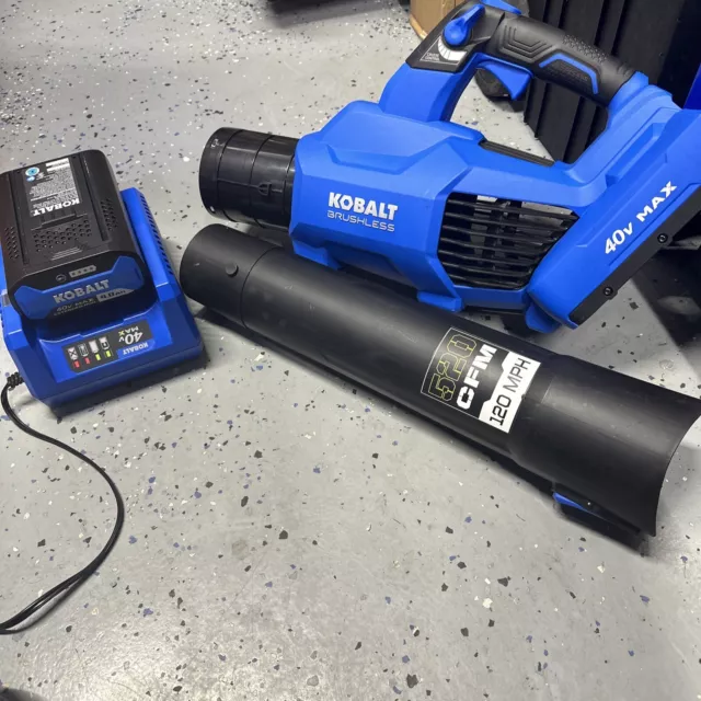 TESTED KOBALT 40V Max Cordless 520CFM Blower Bundle Kit 4ah