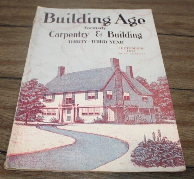 Antique September, 1911 BUILDING AGE MAGAZINE Architecture ADS++ Tools