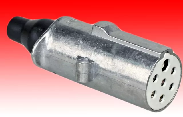 LKW Stecker 24 Volt 7 polig Typ S Stift Aluminium Schraubkontakte