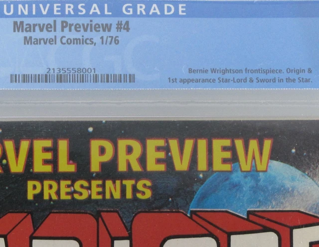 1st App/Origin Star-Lord, Marvel Preview 4 1/76, Guardians of the Galaxy CGC 9.6 6