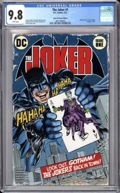 Joker #1 CGC 9.8 Neal Adams HOMAGE Batman #251 Variant Cover 2021