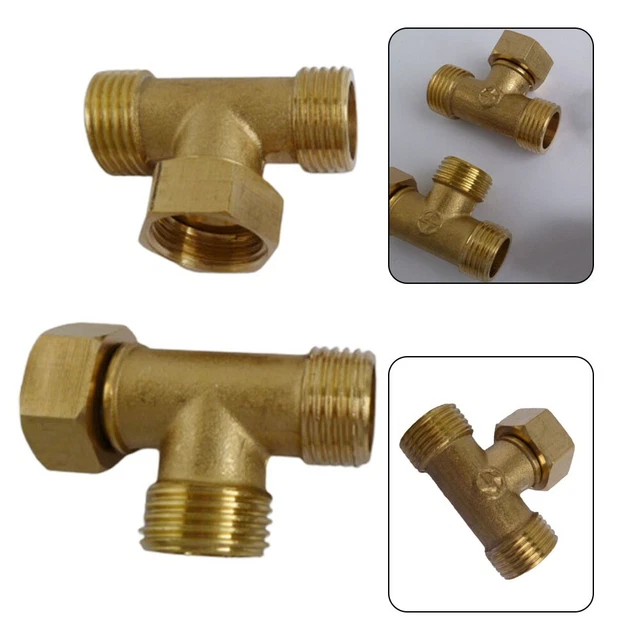 Connecteur De Plomberie En T Mâle Laiton G1/2 G3/4 - Raccord Fileté Pour Arrosage Et Distribution