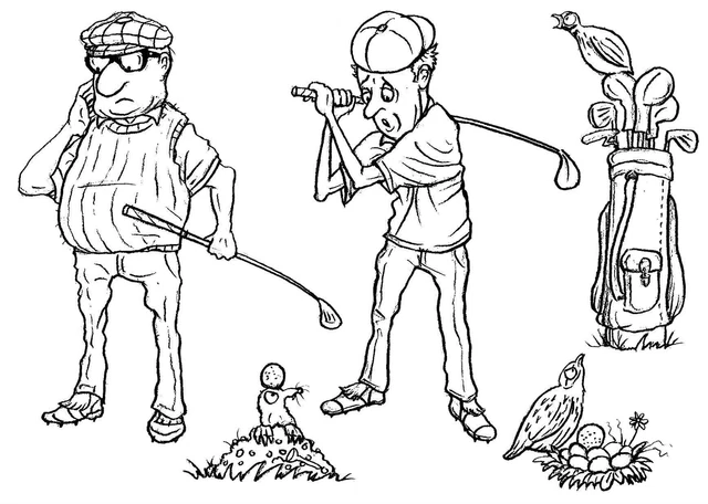 Estampillas transparentes The Card Hut 4""x6"" de Mark Bardsley-Wild World Golffer's Birdie -MBW