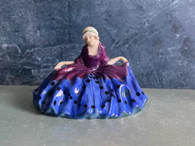 **Rare** Royal Doulton Polly Peachum Figurine Miniature Blue Purple M22