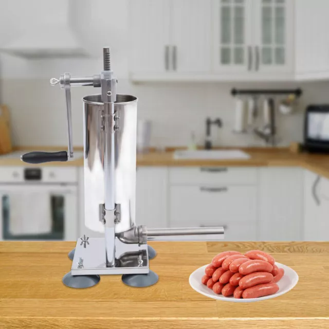 3L Sausage Filler Stuffer Meat Machine Stainless Steel Salami Maker Manual Stuff 2