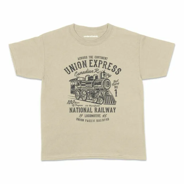 Union Express Kids Tshirt Vintage Retro Train Canada Teens Youth