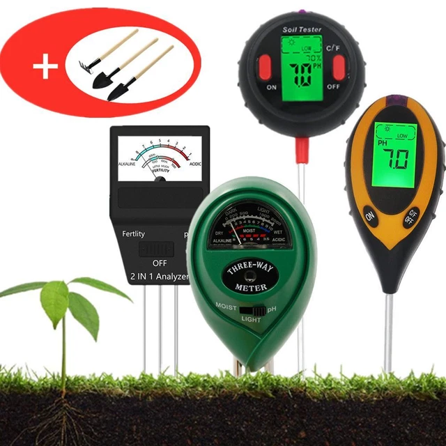 Digital Soil Tester PH Sunlight Humidity Garden Temp Gauge Meter Moisture Tools