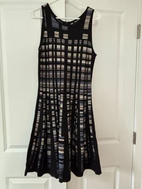 Nic + Zoe Jacquard Sleeveless Fit & Flare Knit Dress Size M