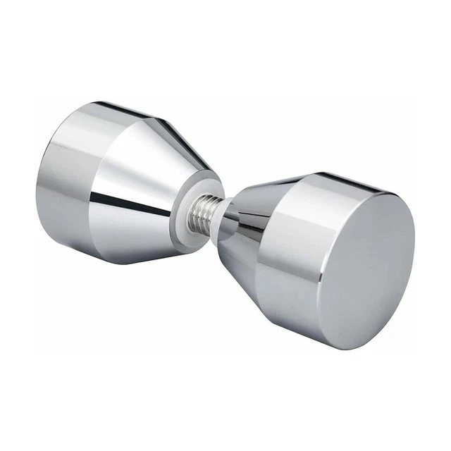Práctico Botón Puerta Cristal Ducha Manija Puerta Robusta Y Duradera Plata 3cm X 6cm