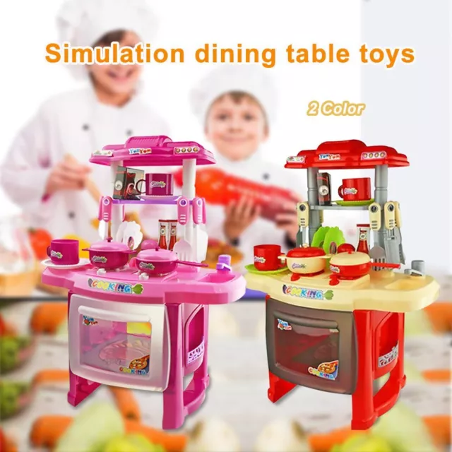 Electronic Kitchen Cooking Toy Toddler Kids Cooker Play Set Kit Light & Sound MK