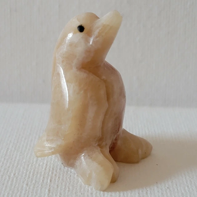 Miniature Penquin Onyx Stone Figurine