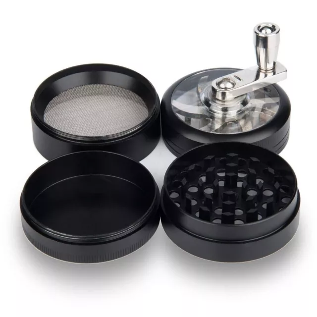 4-Layer Metal Zinc Alloy Herb Tobacco Grinder Hand Muller Smoke Crusher Spice 3