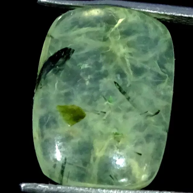 12.90 Cts Green Prehnite Loose Gemstone Cushion Cabochon Natural 13X18X5MM