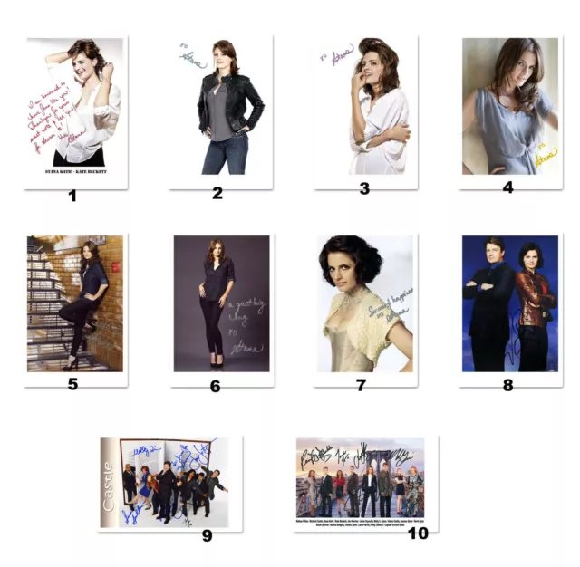 Stana Katic alias Kate Beckett aus CASTLE  und Cast Autogrammfotos zur Auswahl