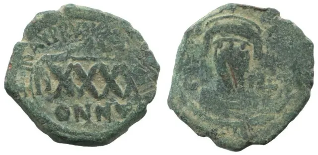 PHOCAS 3/4 FOLLIS Authentic Ancient BYZANTINE Coin 10.4g/31mm #AA505.19U