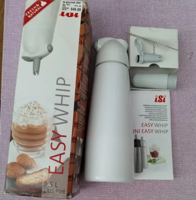 iSi Easy Whip 0.5L Whipped Cream Maker + Manual  1 Pint New open box