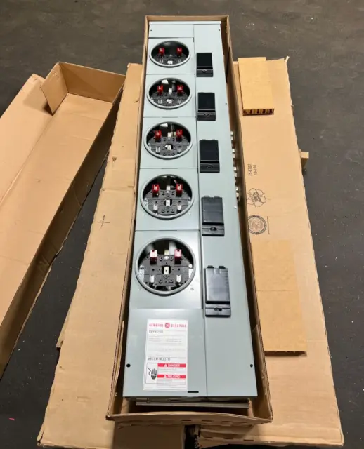 GE TMP8512R Modular Meter Stack 800A Bus 208Y/120V 3PH 125A 5 Socket CAN SHIP