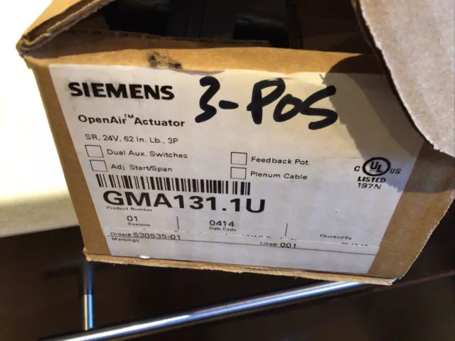 SIEMENS GMA131.1U Open Air Actuator 2