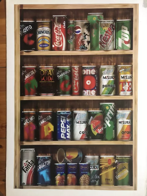Coca Cola, 7Up, Soft Drinks Advertising ,Design By Cammilli, Rare 1994 Poster