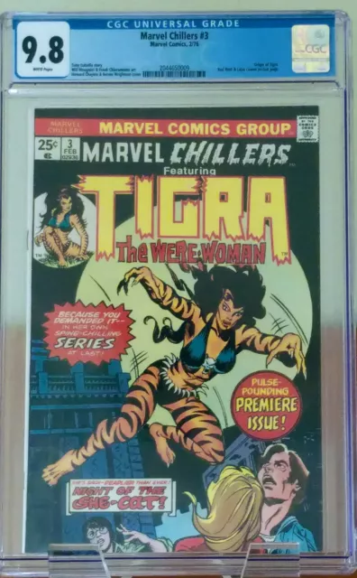 Marvel Chillers #3 CGC 9.8 Marvel 1976 1st Solo Origin of Tigra Wrightson Cover
