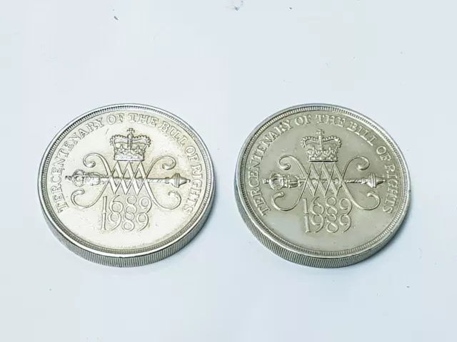 1989 Tercentenary Bill & Claim of Rights £2 Two Pound Coins Pair