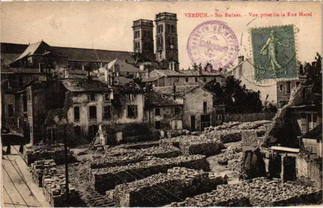 CPA Military Verdun - Its Ruins - View taken from Mazel Street (91963)