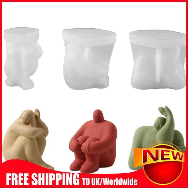 Stampo per candela a forma di uomo grasso fai da te silicone fusione fatto a mano sapone dessert stampo per torta