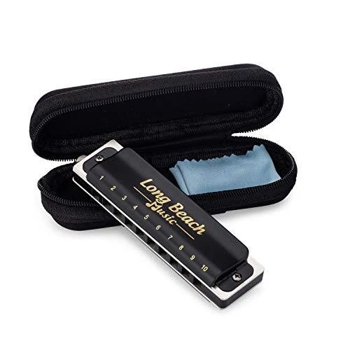 Blues Harmonica Key of C- Diatonic 10 Holes 20 Tones- Phosphor Bronze Reed wi...