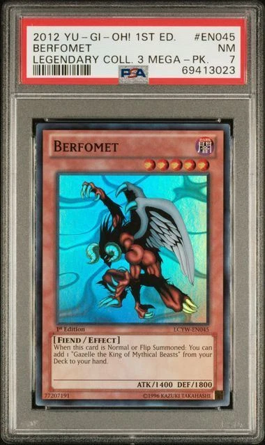 YU-GI-Oh! 2012 Legendary Collection 3 Mega-Pack EN045 Berfomet 1st Edition PSA 7