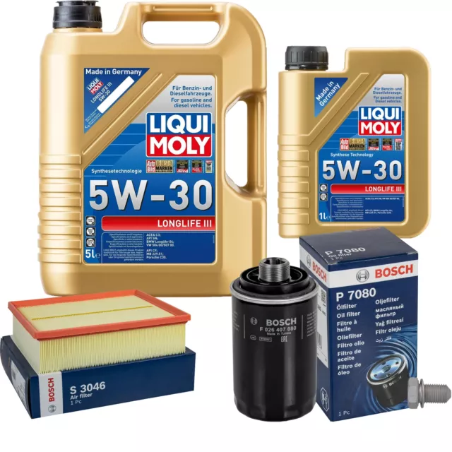 Bosch Inspektionspake 6 L Liqui Moly Longlife III 5W-30 pour Seat St