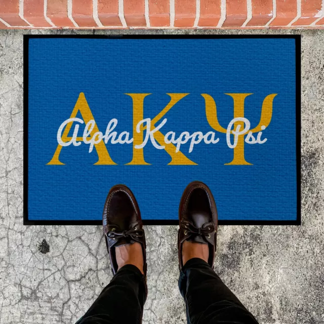 36"x24" Greek Doormats Alpha Kappa Psi Doormat Tufted Loop with  Durgan Backing