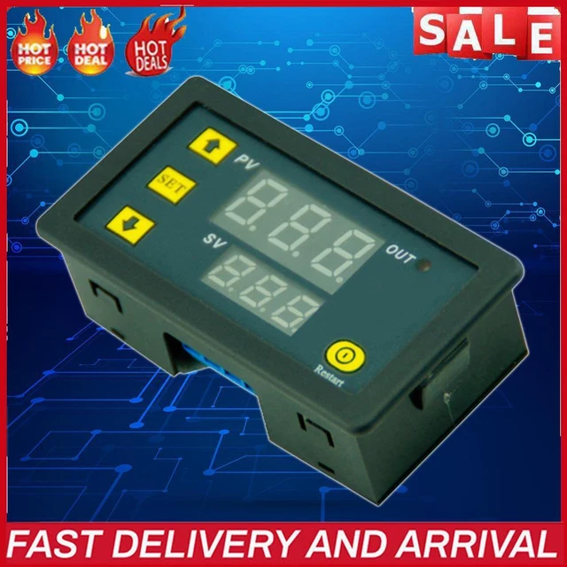 DC12V 20A Cycle Timer Dual Display Display Timing Relay for Smart Control Power