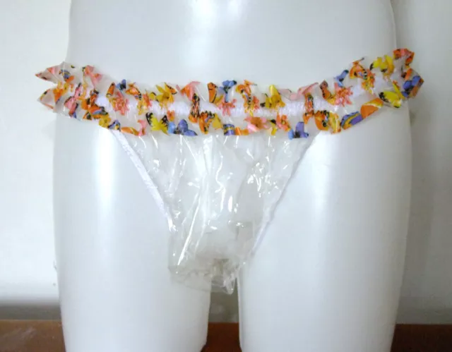 PVC PLASTIC PANTS Panties Knickers Glass Clear 2 Sizes Transparent