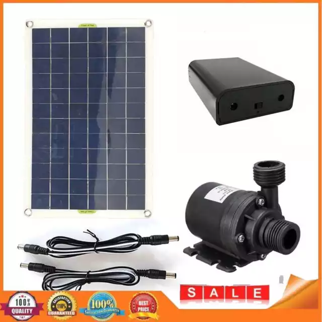 50W 800L/H DC 12V Waterfall Fountain Garden Pond Decor Solar Water Pump Kits