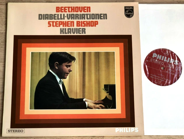 STEPHEN BISHOP piano - Diabelli BEETHOVEN ED1 PHILIPS STEREO LP MINT