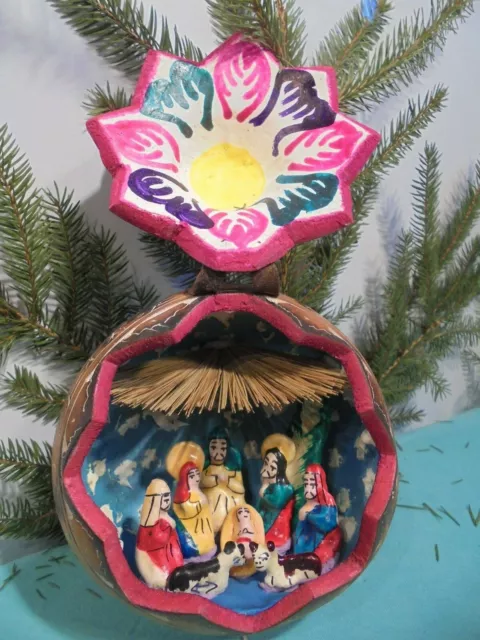 Weihnachtskrippe Retablo Peruanische Volkskunst