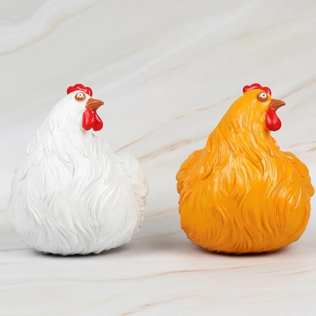 Clip Ladder Hen Resin Ornament Statues Funny Chicken Clamping Stair Figure Decor 3