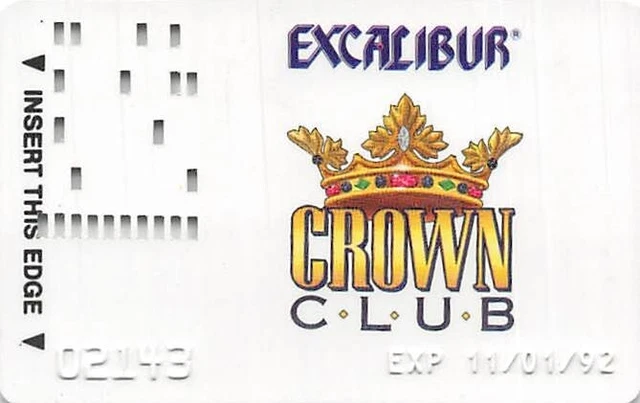 Excalibur Casino - Las Vegas, NV - Rare 1st Issue Slot Card
