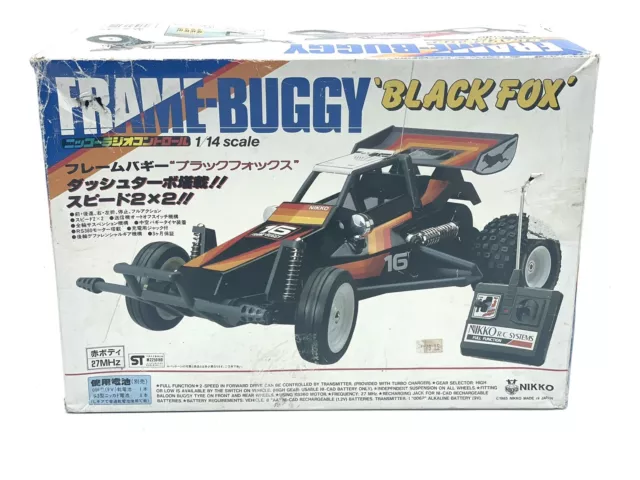 VINTAGE Black Fox Frame Buggy Nikko 1/14 Rc Car red  Japan box # OG