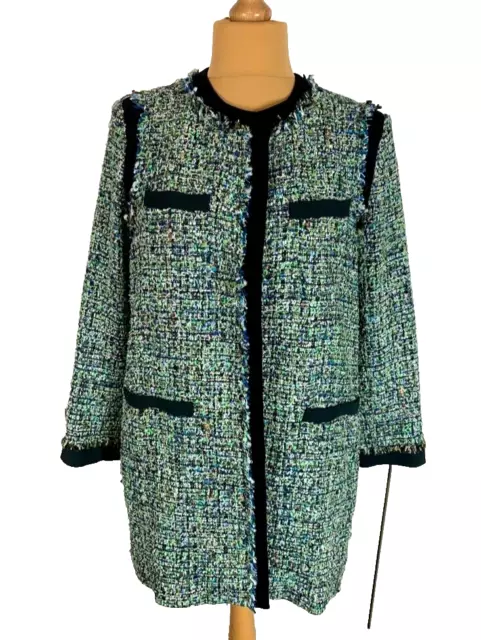 🌟MAX MARA  Cotton  Blend Tweed JACKET   Usa16_ It50_De46_ Fr48 (plus size 21)