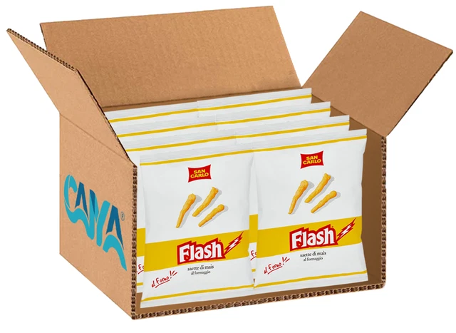 8X San Carlo Flash Patatine al Forno Mais al Formaggio Senza Glutine 60g